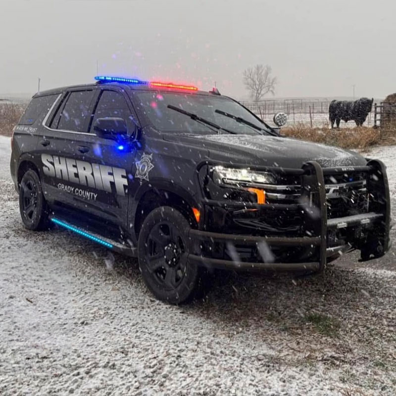 grady county cruiser in the snow